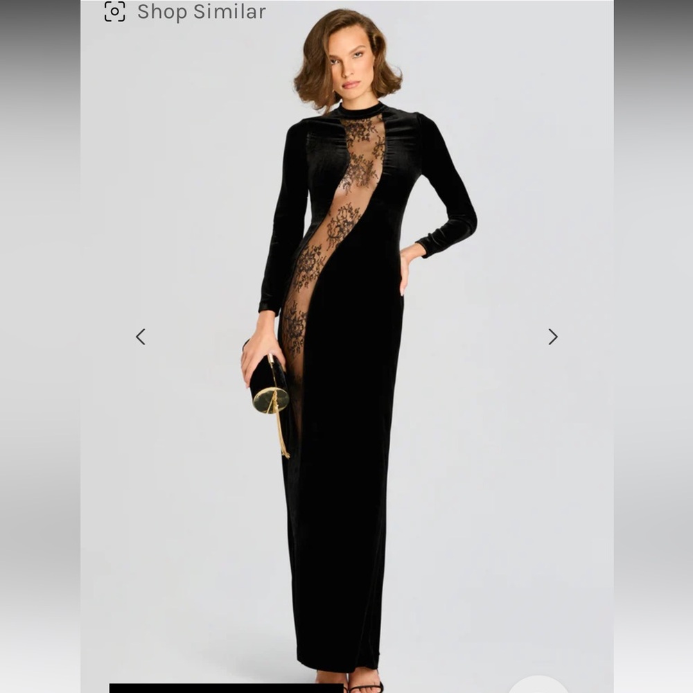 NWT RETROFETE DONATELLA VELVET GOWN